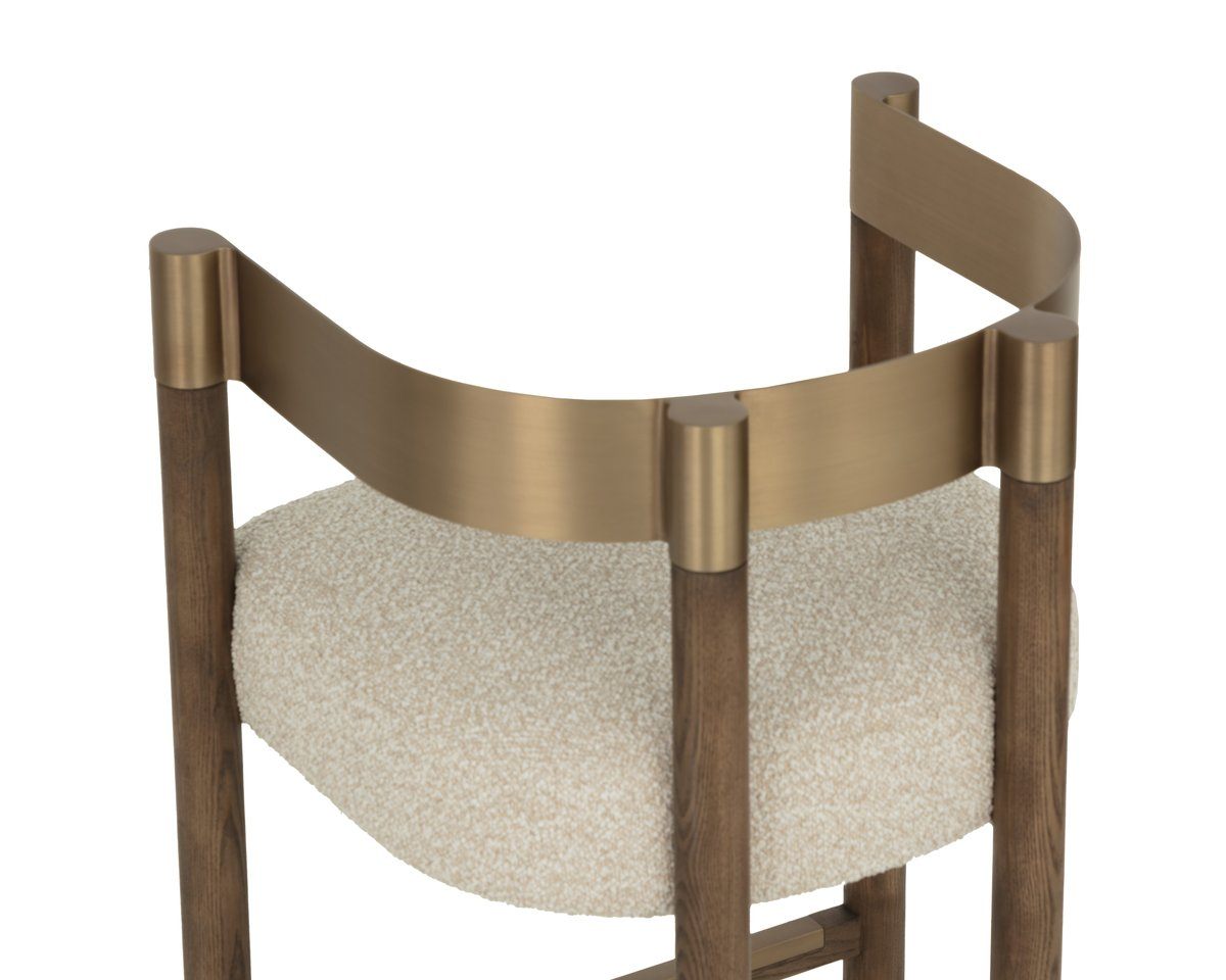 SUNPAN Manolo Cream Fabric Counter Stool