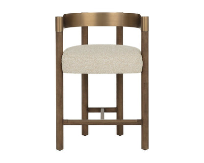 SUNPAN Manolo Cream Fabric Counter Stool