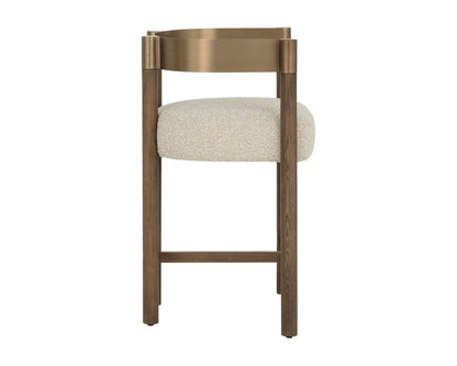 SUNPAN Manolo Cream Fabric Counter Stool