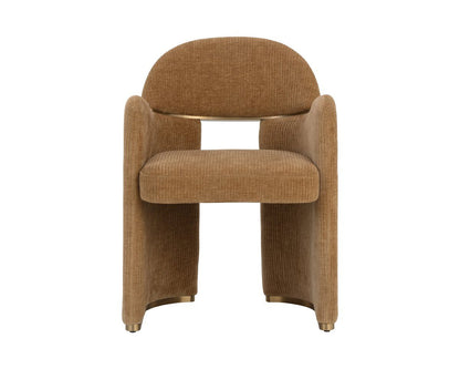 SUNPAN Snowden Brown Fabric Dining Armchair