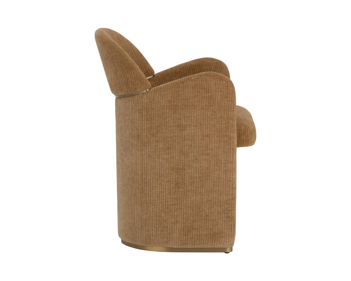 SUNPAN Snowden Brown Fabric Dining Armchair