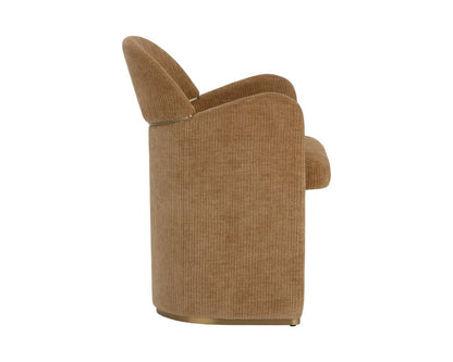 SUNPAN Snowden Brown Fabric Dining Armchair