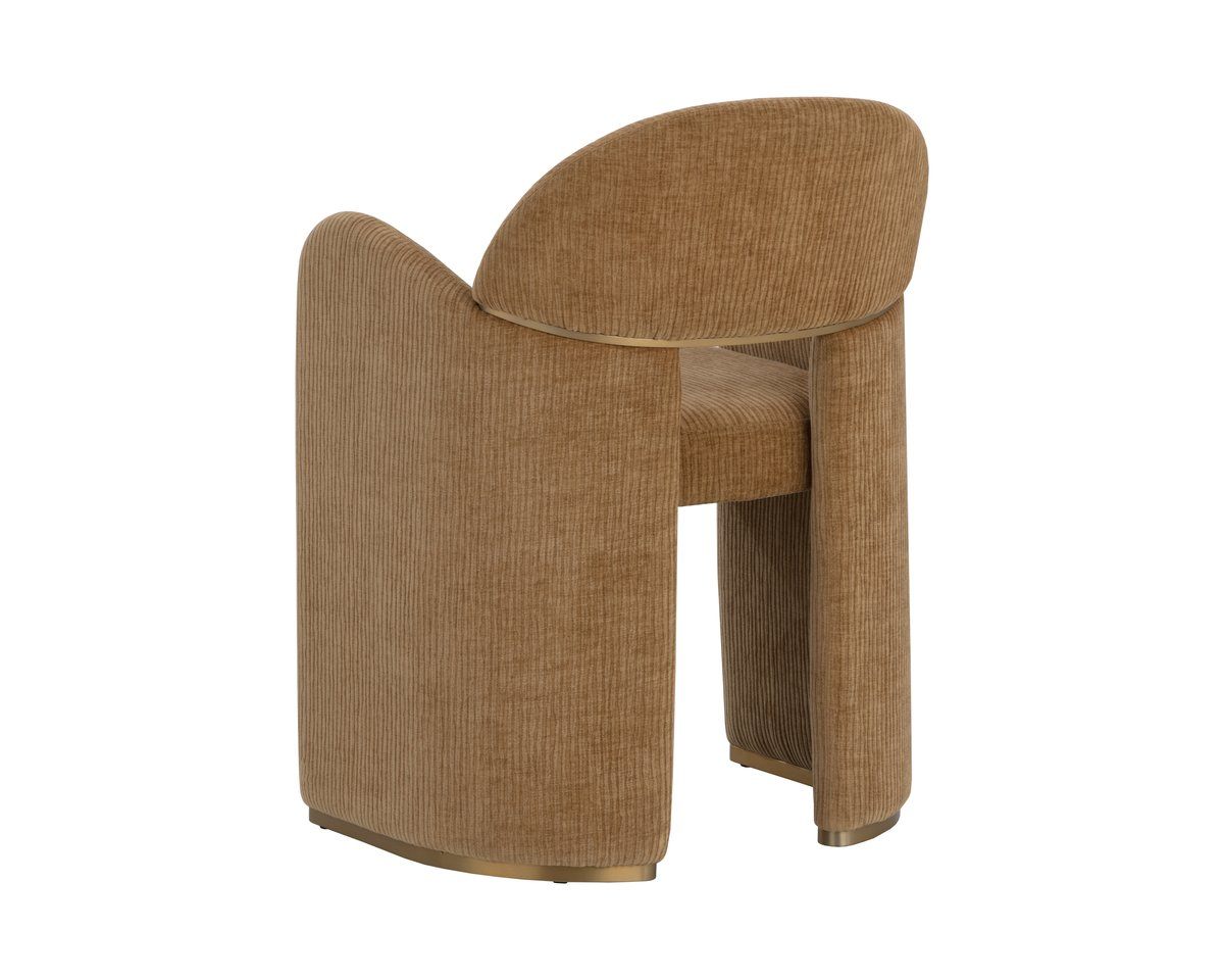 SUNPAN Snowden Brown Fabric Dining Armchair