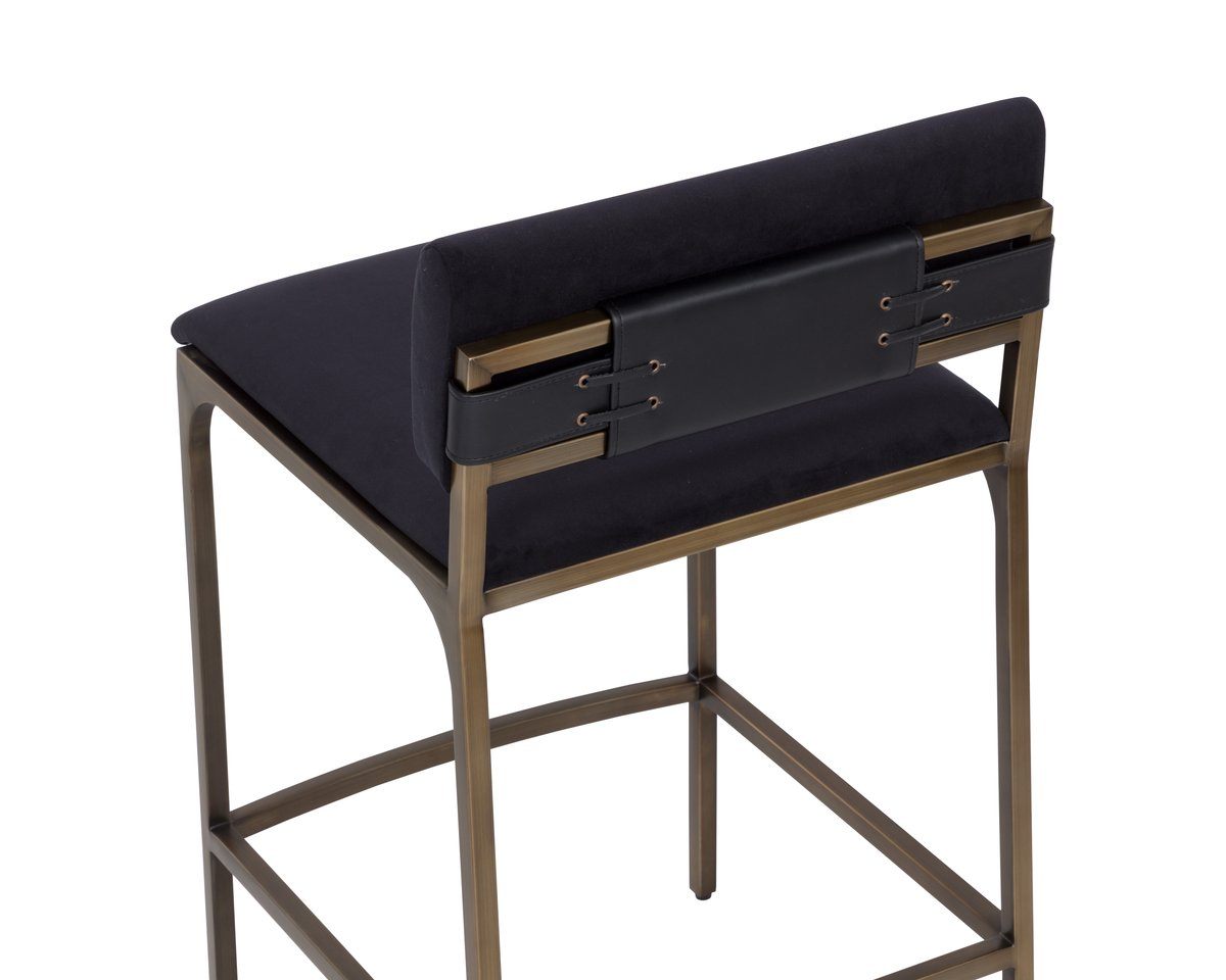 SUNPAN Mori Abbington Black Fabric Counter Stool
