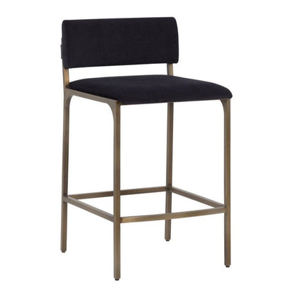 SUNPAN Mori Abbington Black Fabric Counter Stool