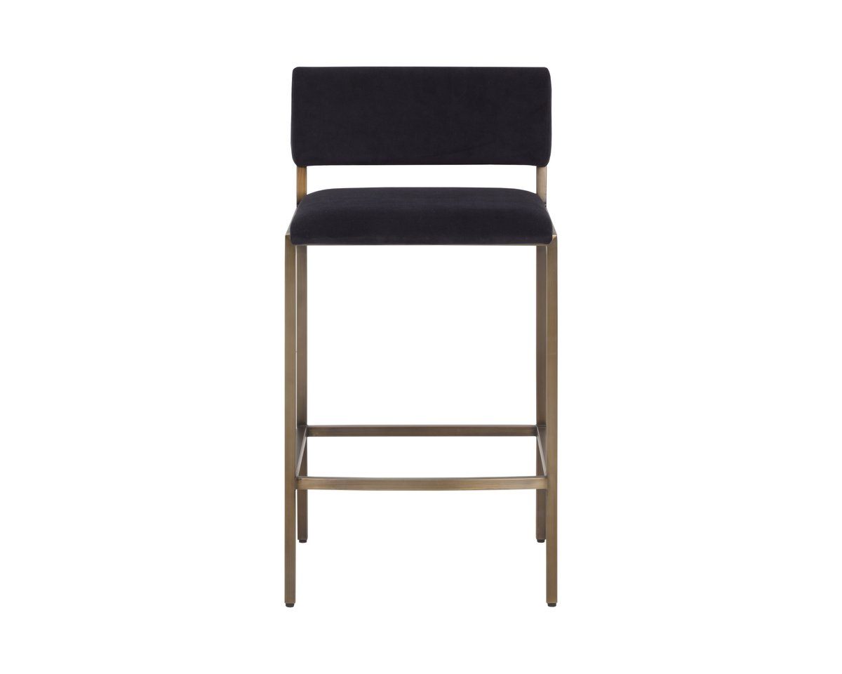 SUNPAN Mori Abbington Black Fabric Counter Stool