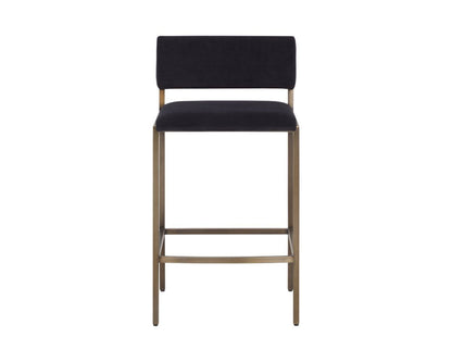 SUNPAN Mori Abbington Black Fabric Counter Stool