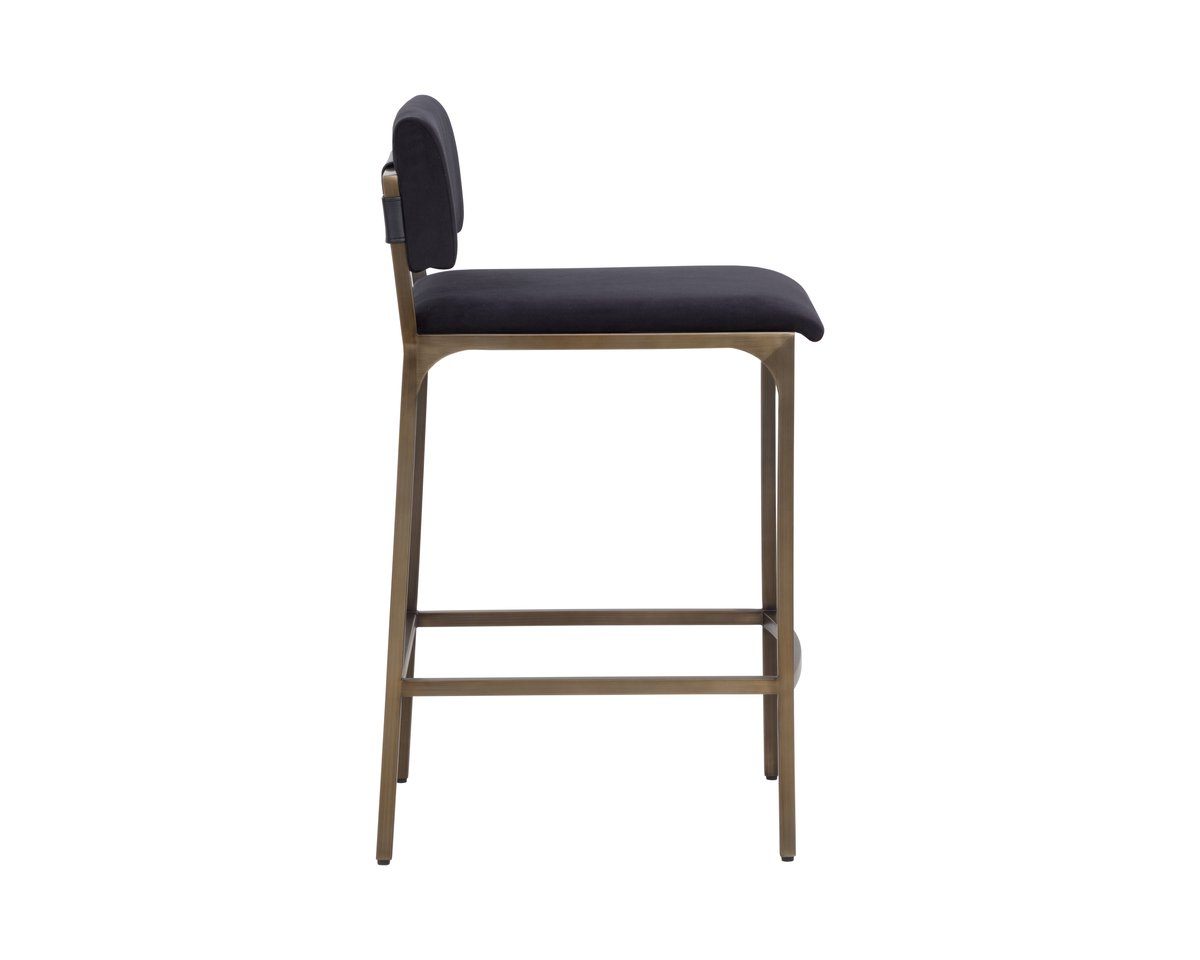 SUNPAN Mori Abbington Black Fabric Counter Stool