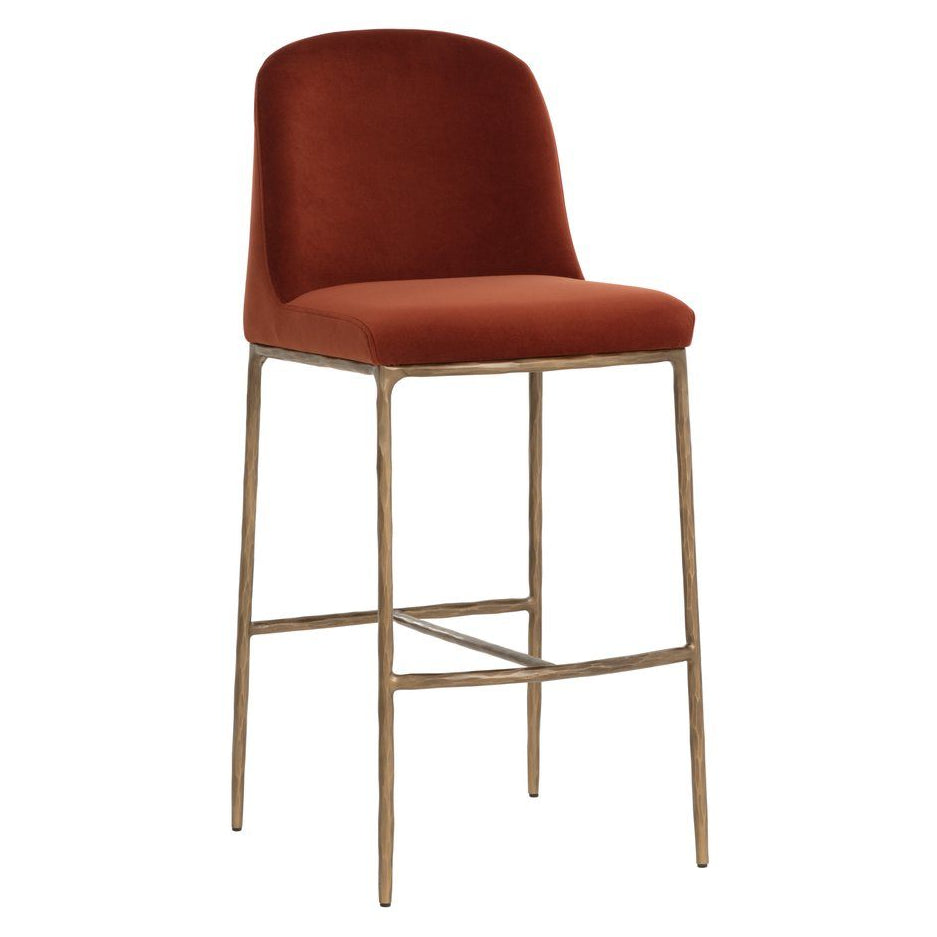 SUNPAN Nestor Red Fabric Barstool
