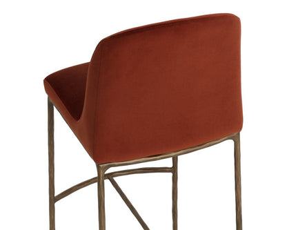 SUNPAN Nestor Red Fabric Barstool