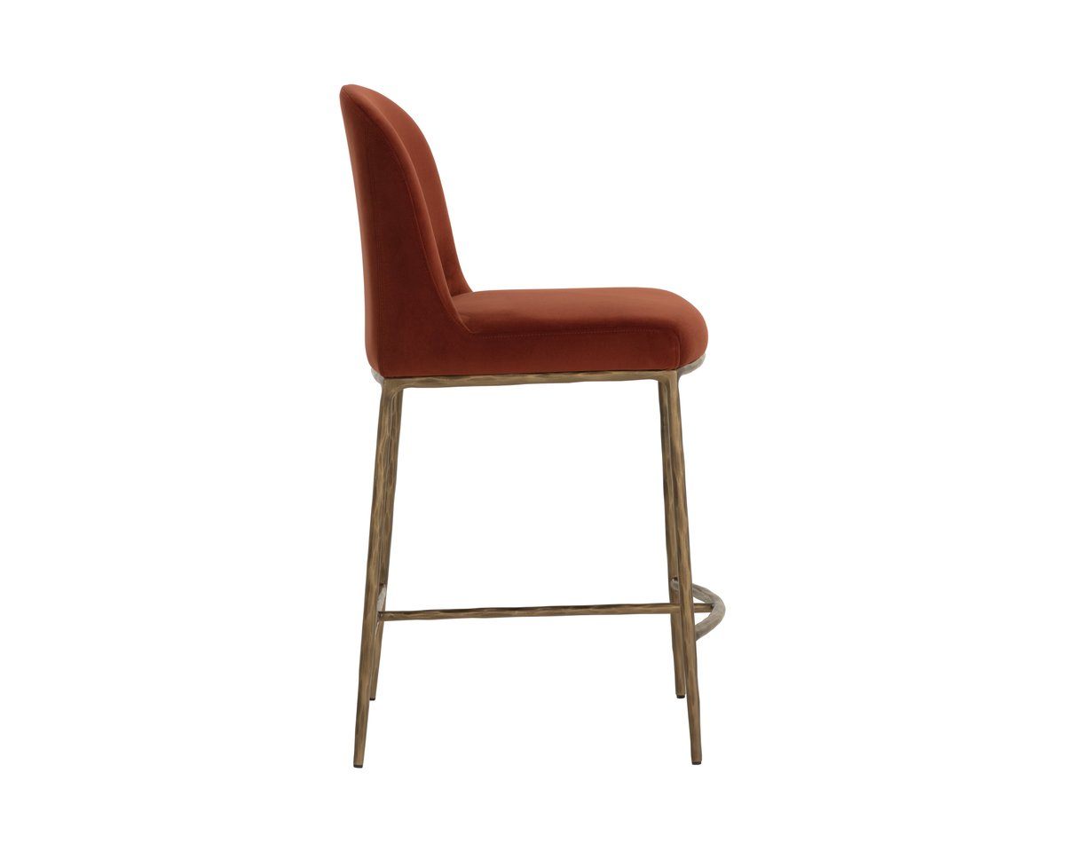 SUNPAN Nestor Red Fabric Counter Stool