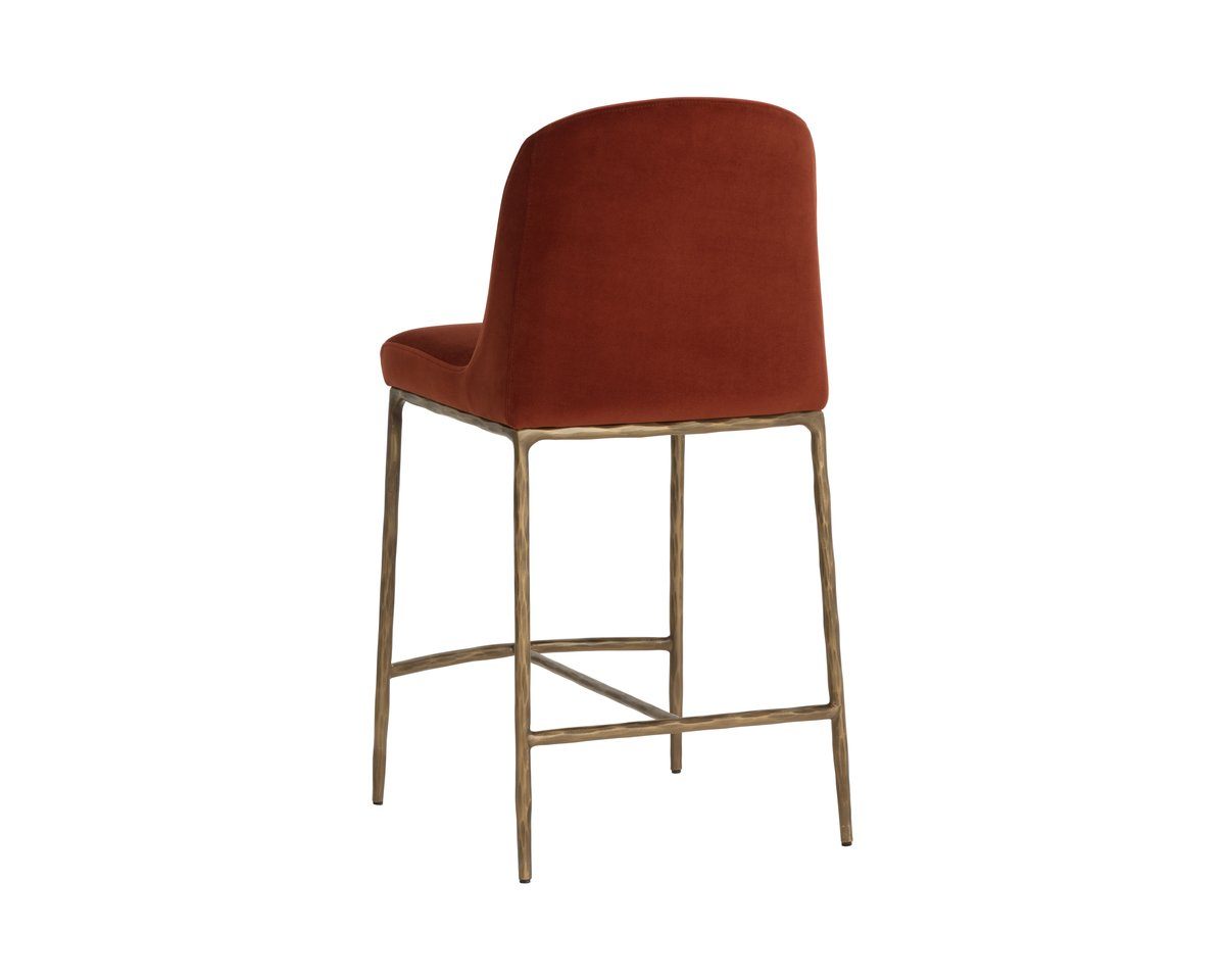 SUNPAN Nestor Red Fabric Counter Stool