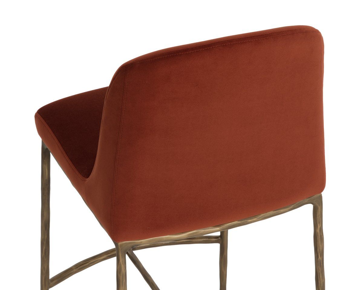 SUNPAN Nestor Red Fabric Counter Stool