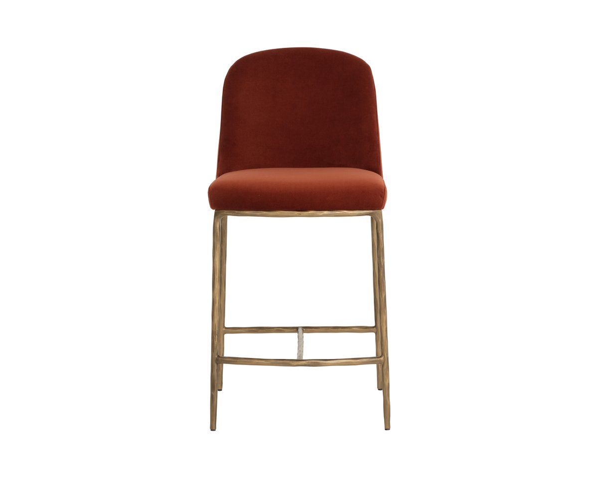SUNPAN Nestor Red Fabric Counter Stool