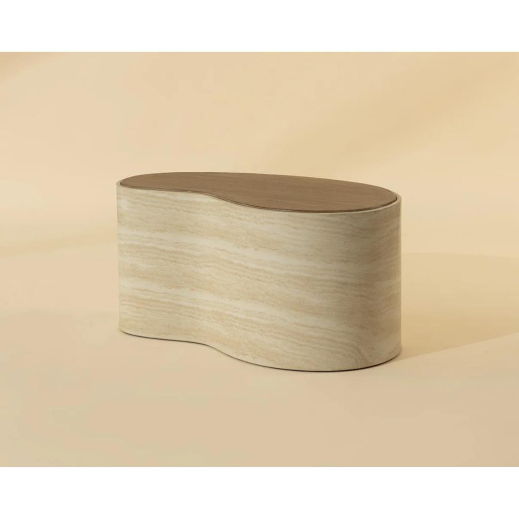 SUNPAN Ishiko Concrete Brown Outdoor Coffee Table