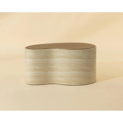 SUNPAN Ishiko Concrete Brown Outdoor Coffee Table