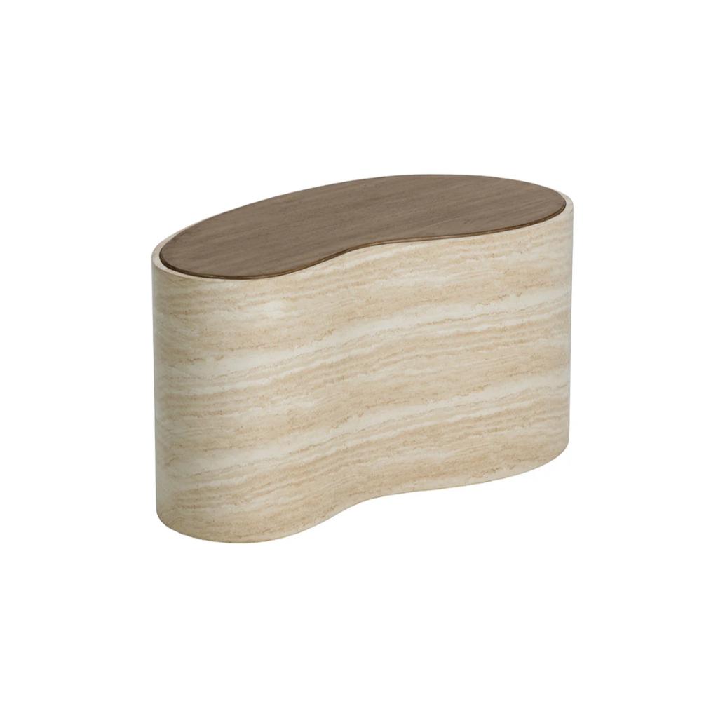 SUNPAN Ishiko Concrete Brown Outdoor Coffee Table
