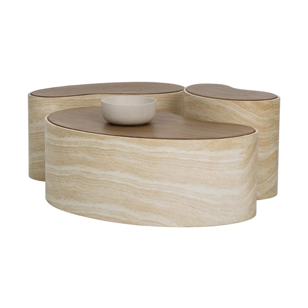 SUNPAN Ishiko Concrete Brown Outdoor Coffee Table