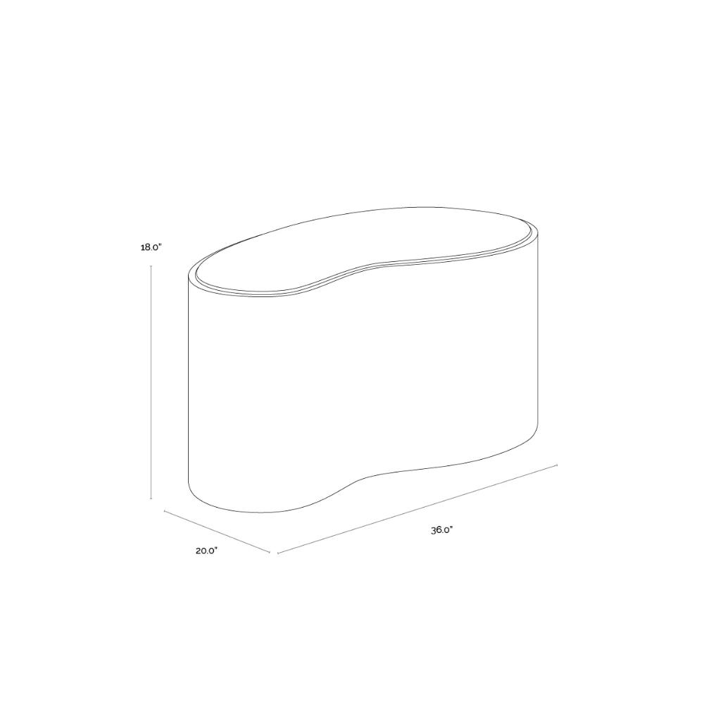 SUNPAN Ishiko Concrete Brown Outdoor Coffee Table