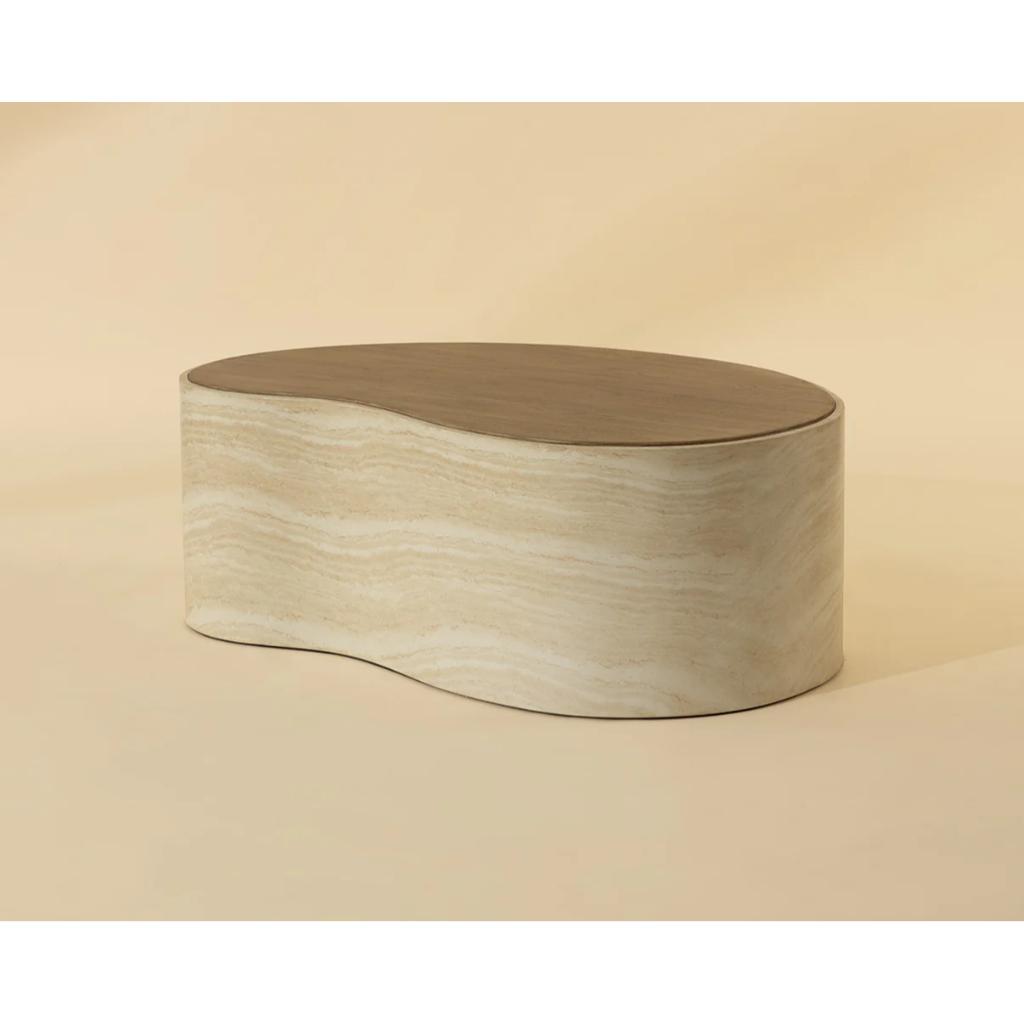 SUNPAN Ishiko Concrete Brown Outdoor Coffee Table