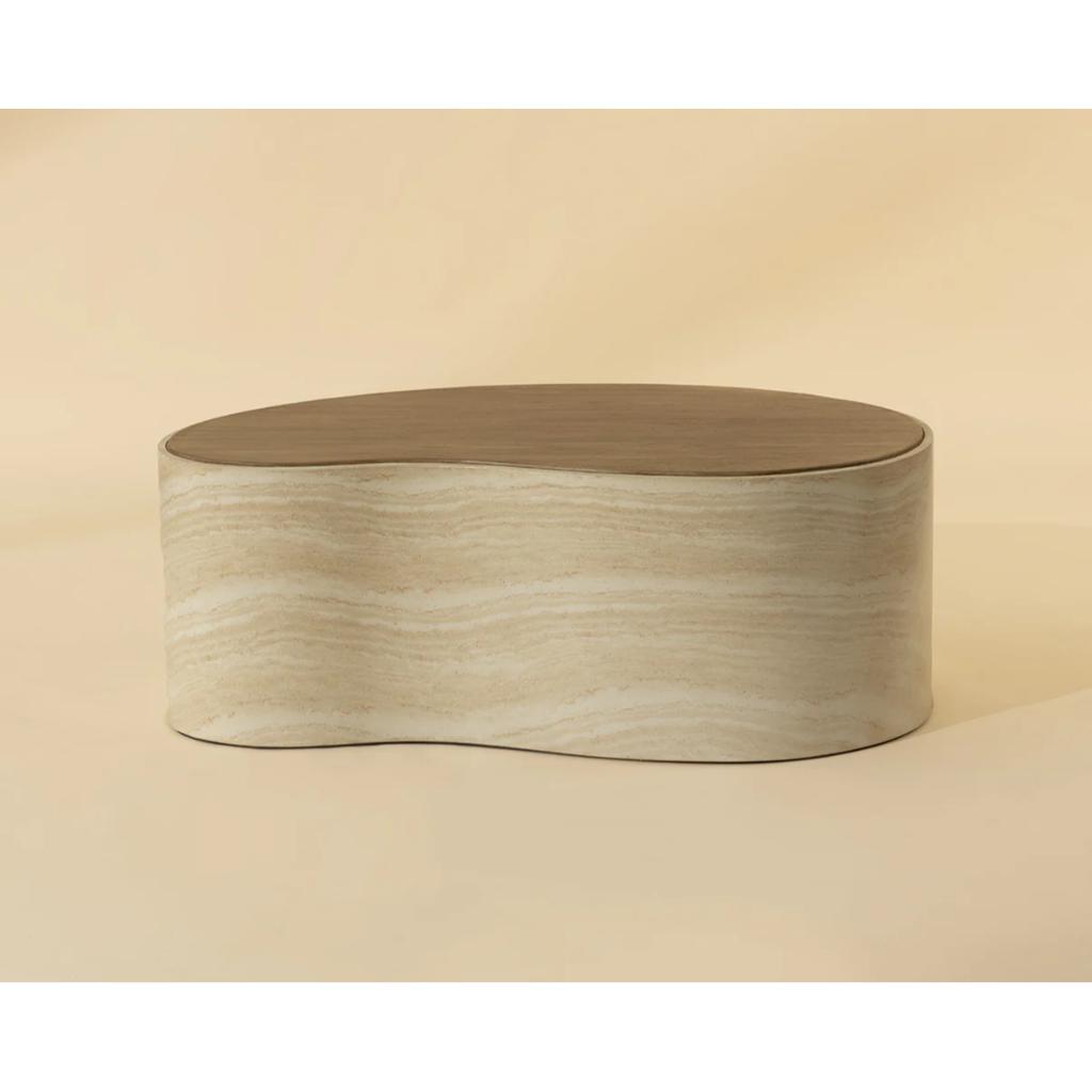 SUNPAN Ishiko Concrete Brown Outdoor Coffee Table