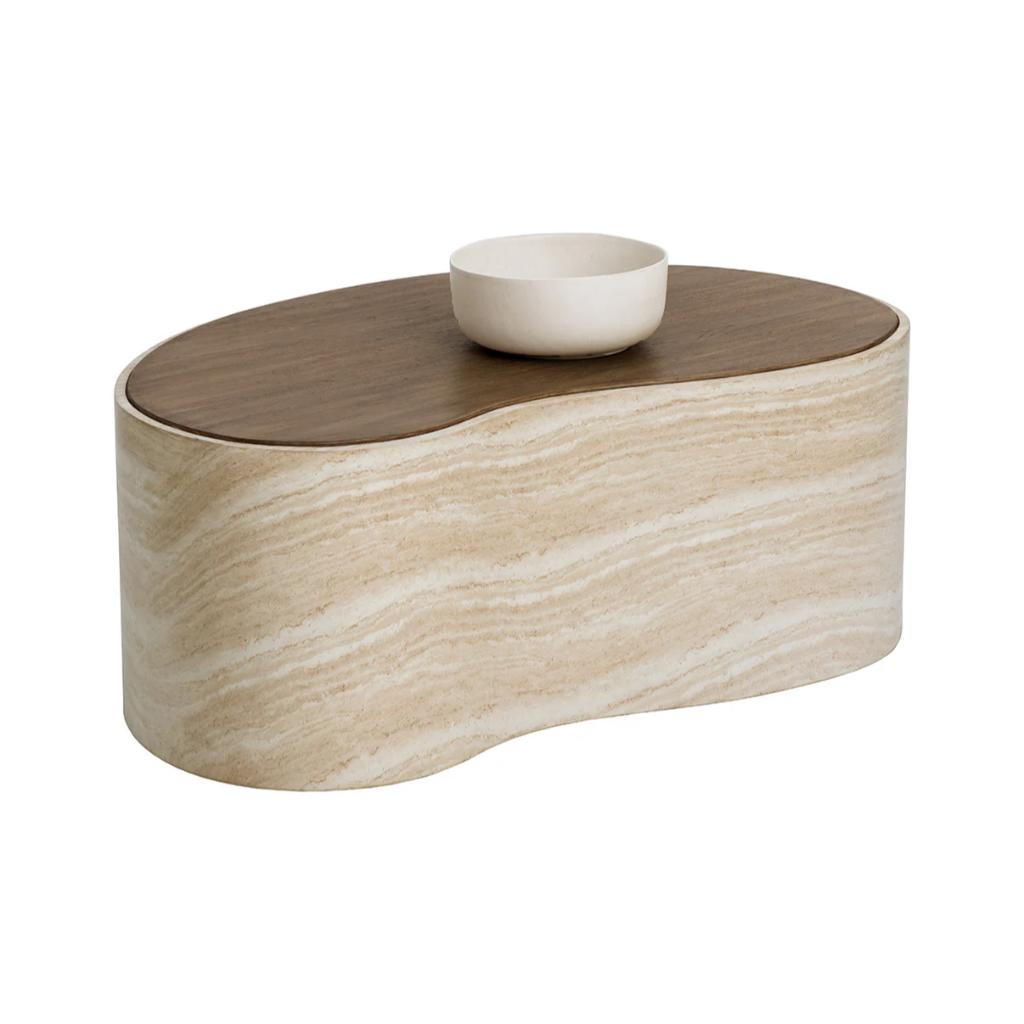 SUNPAN Ishiko Concrete Brown Outdoor Coffee Table