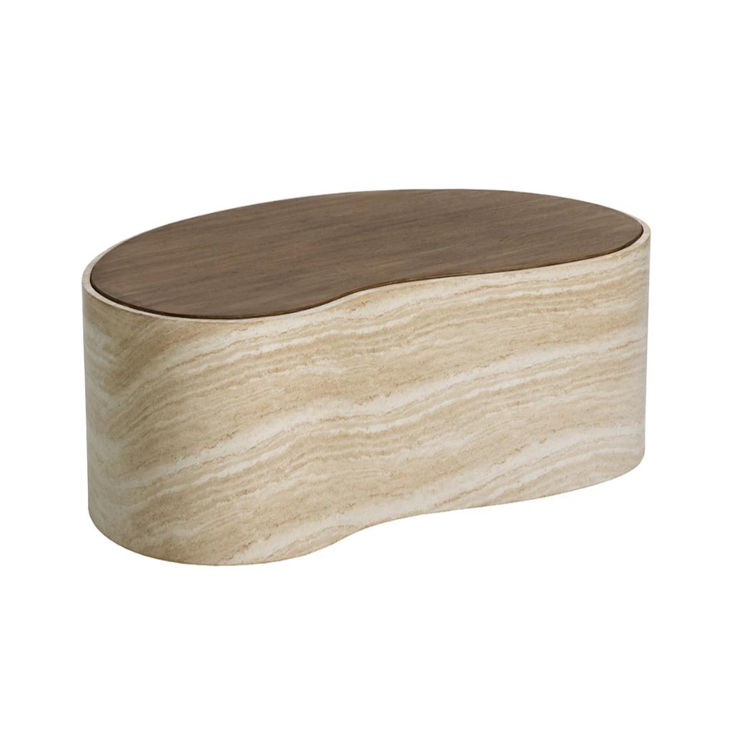 SUNPAN Ishiko Concrete Brown Outdoor Coffee Table