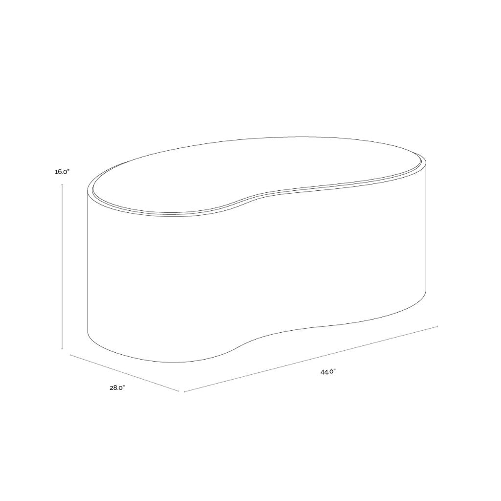 SUNPAN Ishiko Concrete Brown Outdoor Coffee Table