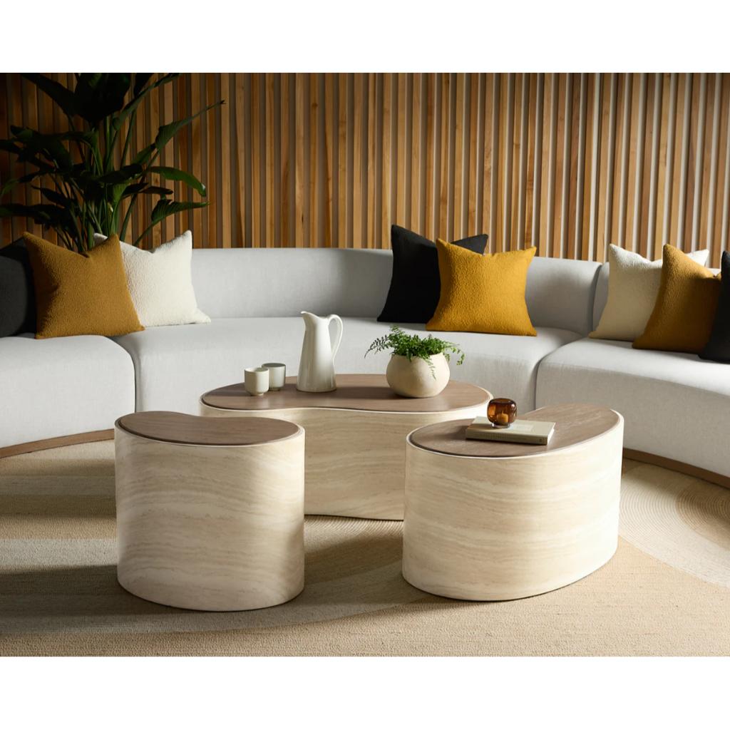 SUNPAN Ishiko Concrete Brown Outdoor Coffee Table
