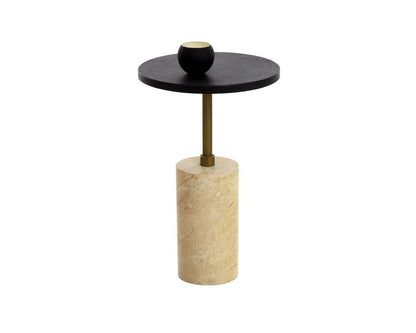 SUNPAN Saldo Concrete Black Outdoor End Table