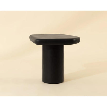 SUNPAN Detti Concrete Black Outdoor End Table