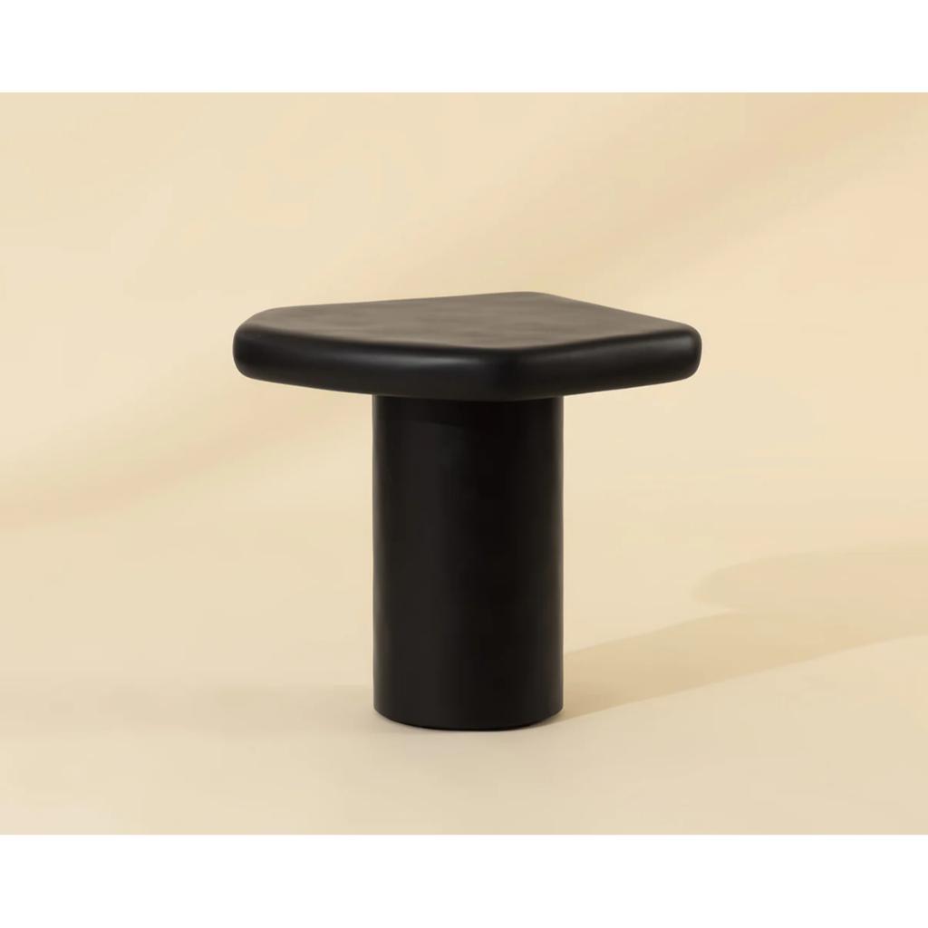 SUNPAN Detti Concrete Black Outdoor End Table