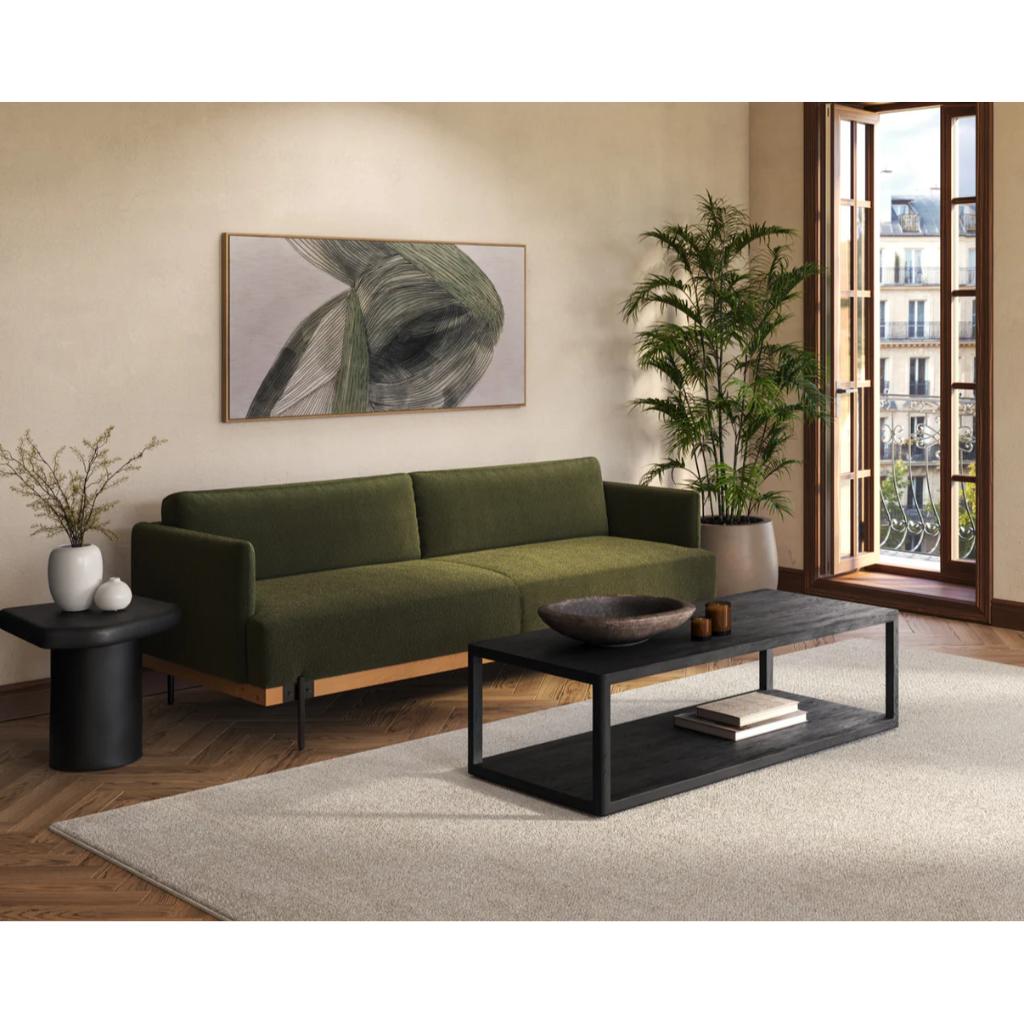 SUNPAN Detti Concrete Black Outdoor End Table