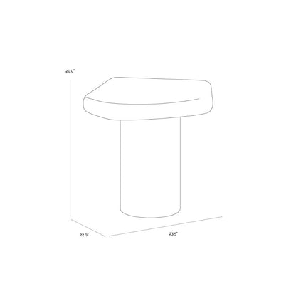 SUNPAN Detti Concrete Black Outdoor End Table