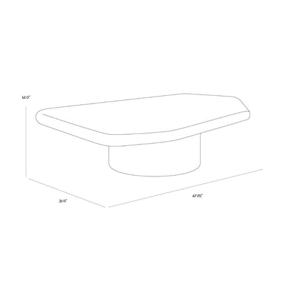 SUNPAN Detti Concrete Outdoor Coffee Table