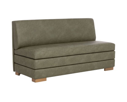 SUNPAN Radcliff Faux Leather Banquette