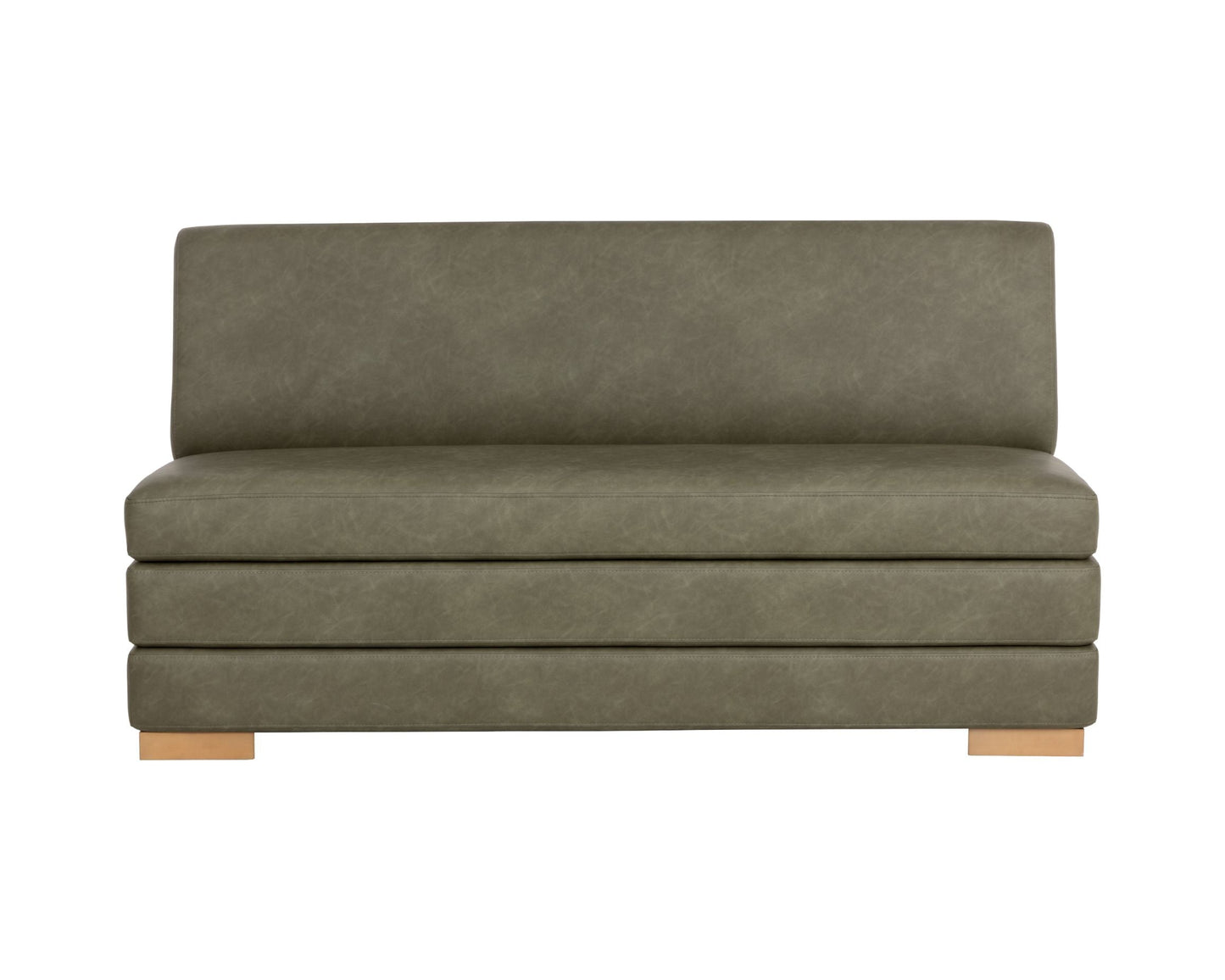 SUNPAN Radcliff Faux Leather Banquette
