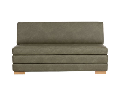 SUNPAN Radcliff Faux Leather Banquette