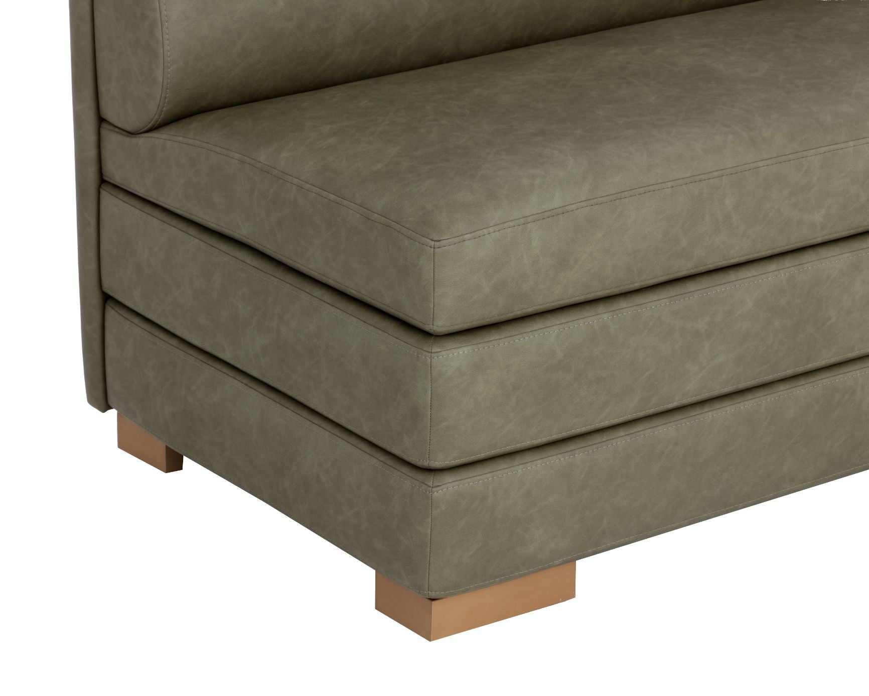 SUNPAN Radcliff Faux Leather Banquette