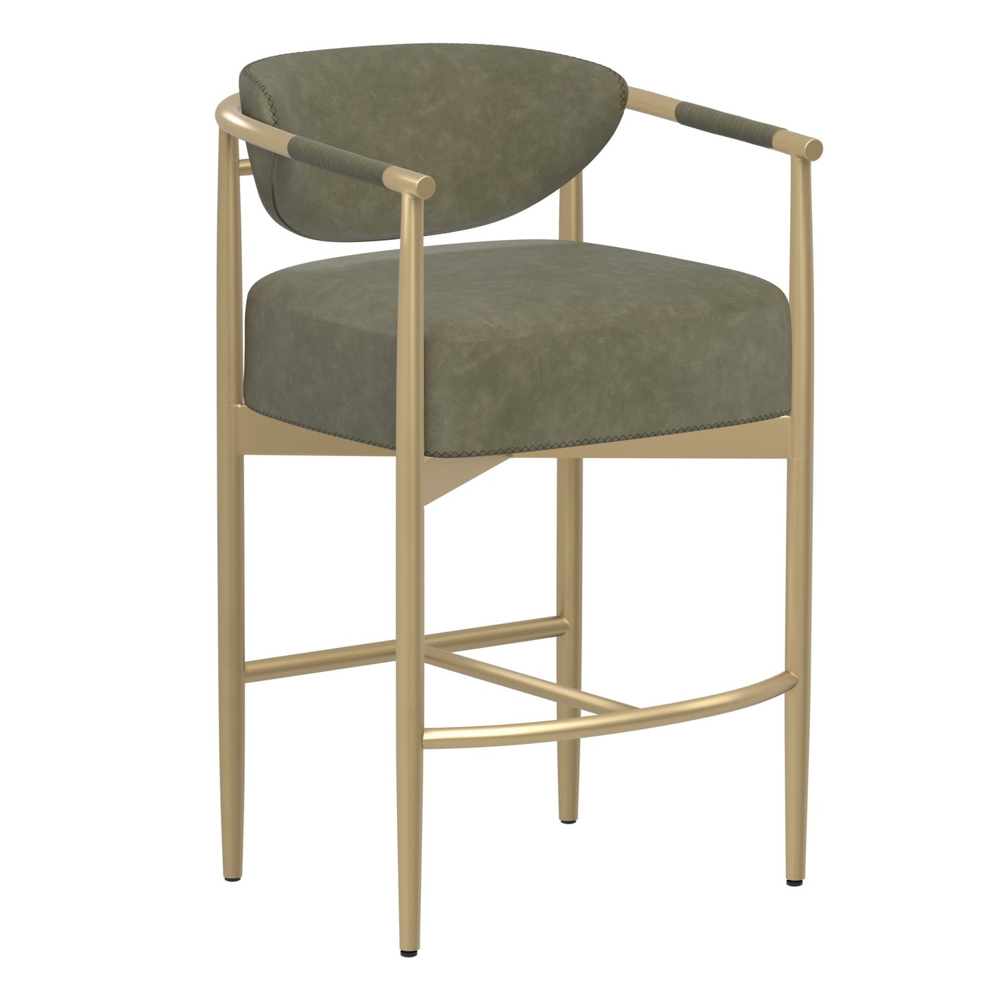 SUNPAN Heloise Faux Leather Counter Stool