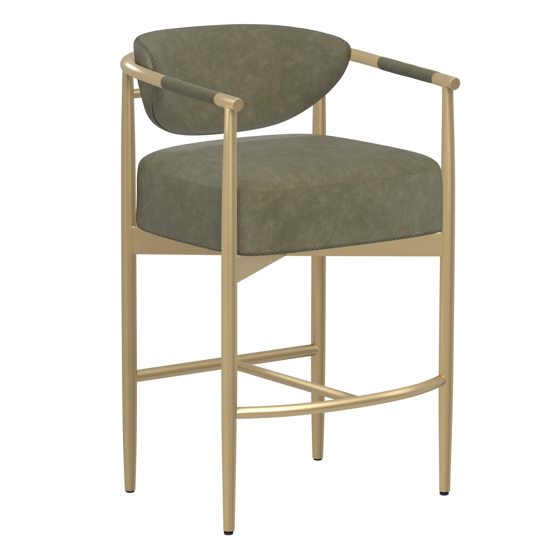 SUNPAN Heloise Faux Leather Counter Stool