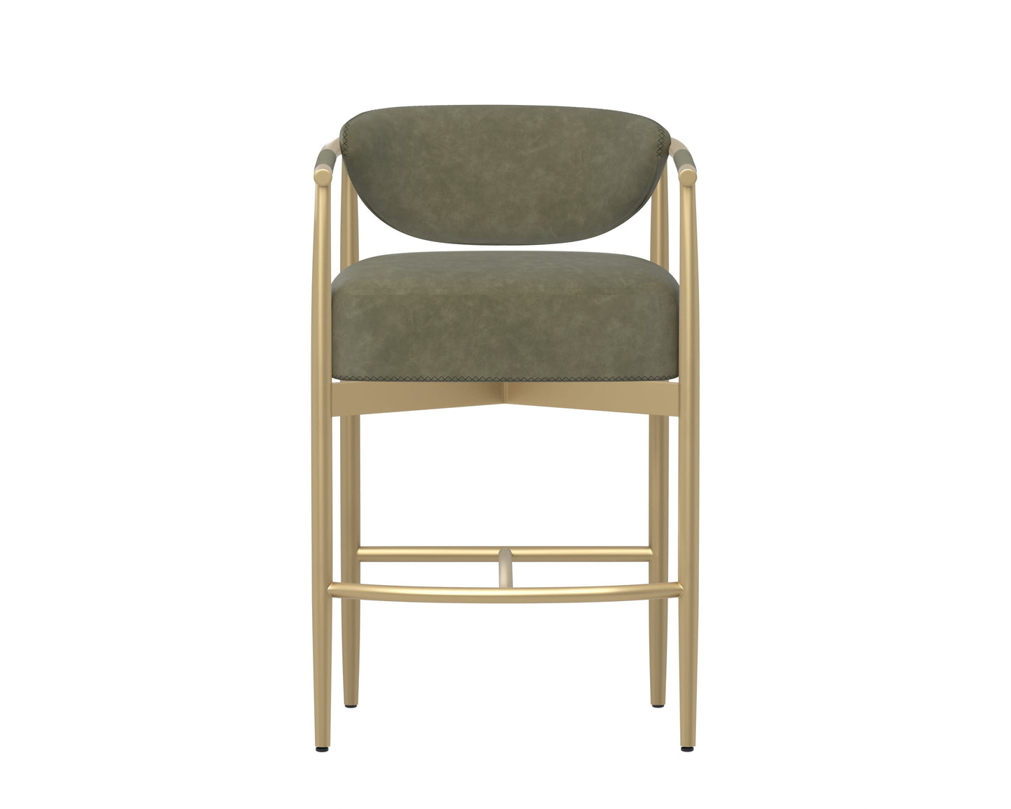 SUNPAN Heloise Faux Leather Counter Stool