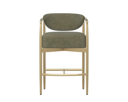 SUNPAN Heloise Faux Leather Counter Stool