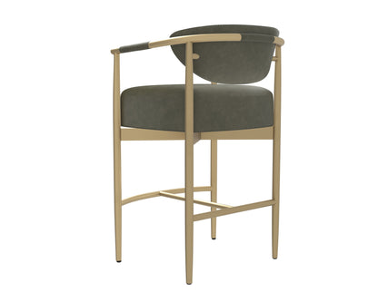 SUNPAN Heloise Faux Leather Barstool