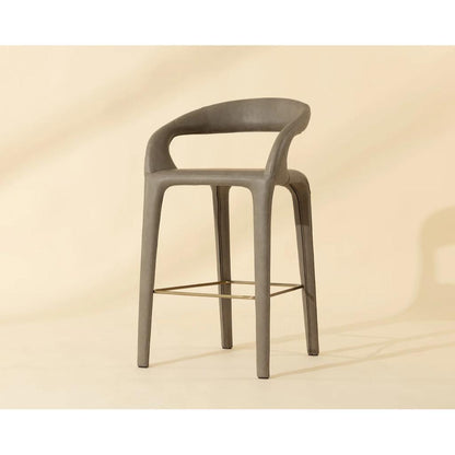 SUNPAN Atika Faux Leather Sculpted Barstool