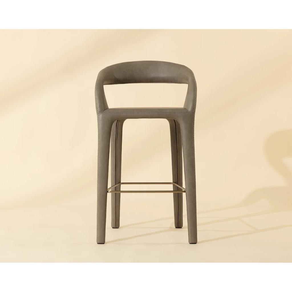 SUNPAN Atika Faux Leather Sculpted Barstool