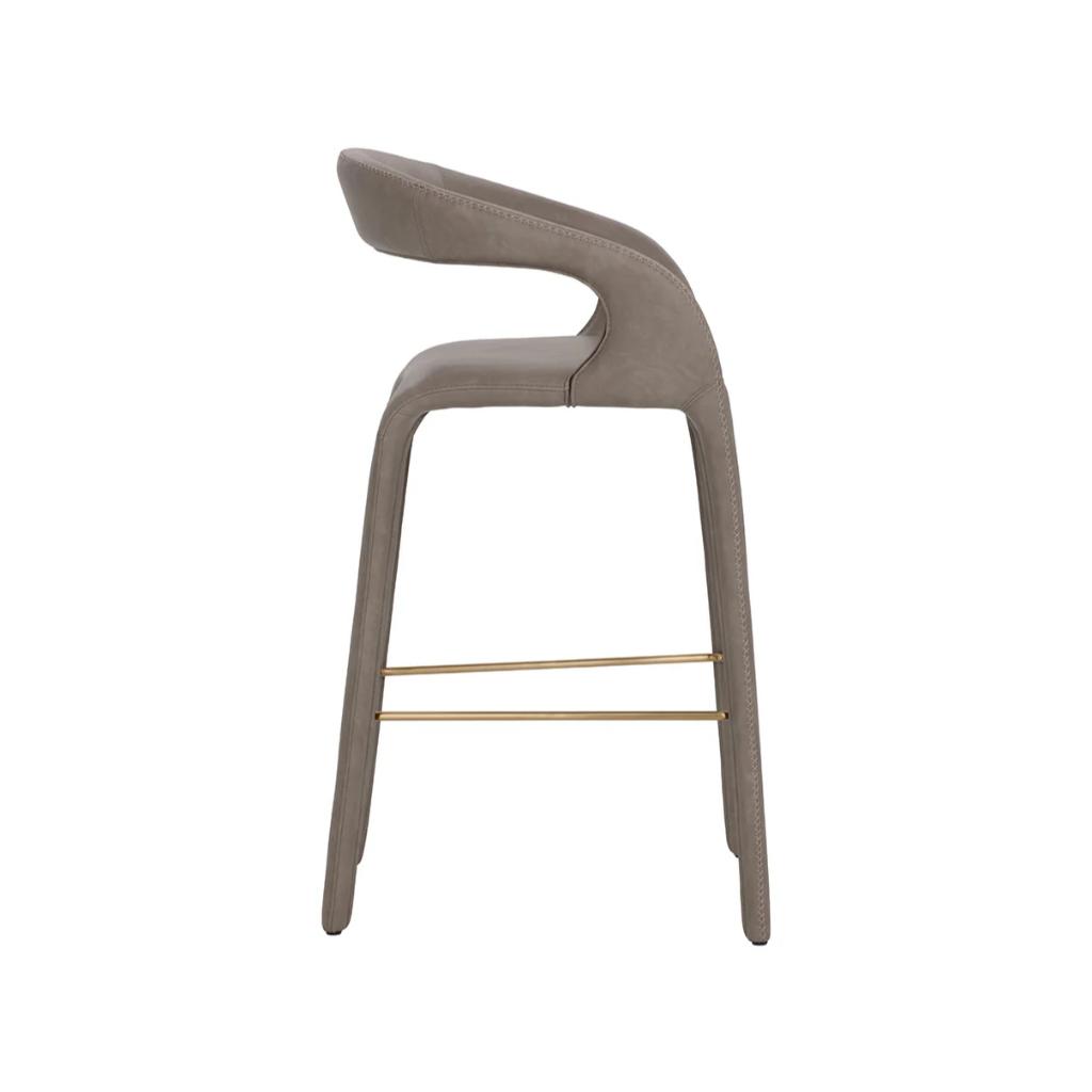 SUNPAN Atika Faux Leather Sculpted Barstool