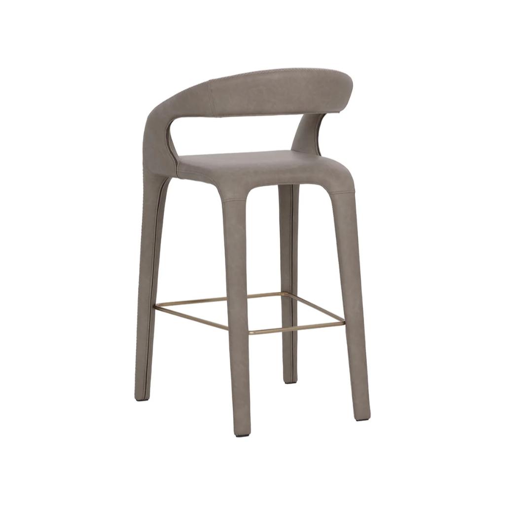 SUNPAN Atika Faux Leather Sculpted Barstool