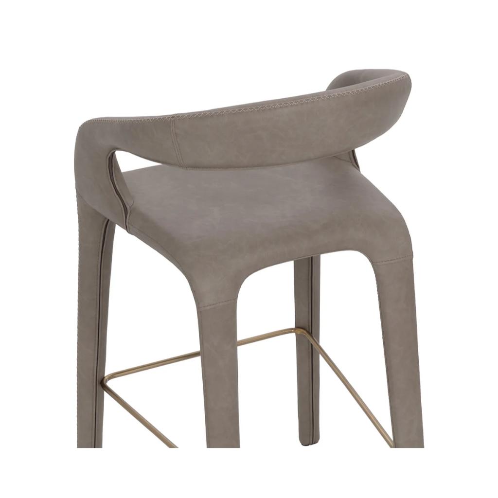 SUNPAN Atika Faux Leather Sculpted Barstool