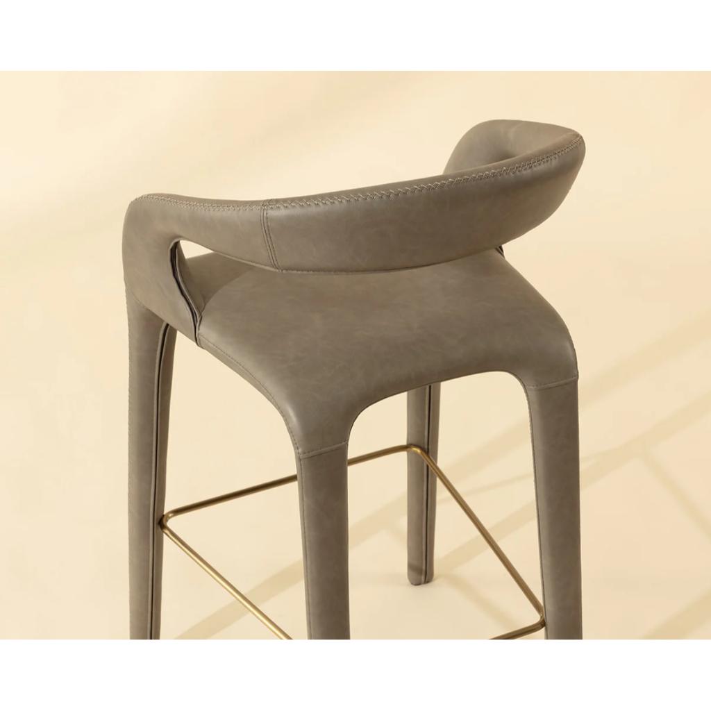 SUNPAN Atika Faux Leather Sculpted Barstool